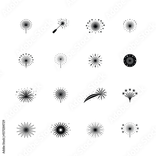 set of black and white circles