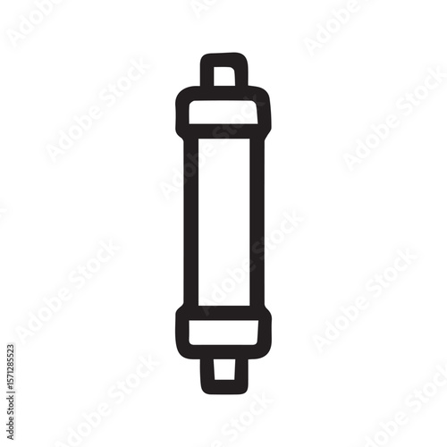 Minimal Fluorescent Lamp Icon Vector Design