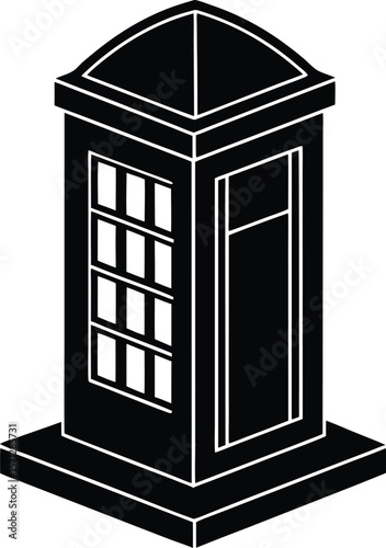 public telephone on white background.eps