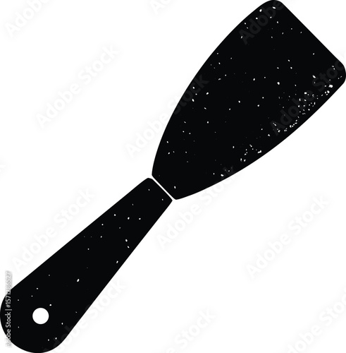 putty knife on white background.eps