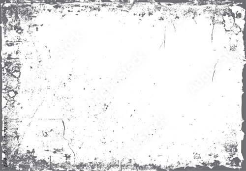Cracked grunge texture with damaged border. Distressed background for creative design. Best for retro print and digital effects.