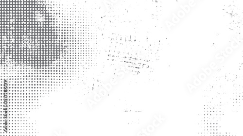 Grunge halftone dot texture with faded pattern. Abstract retro background overlay design. Ideal for poster, print, and digital artwork use.