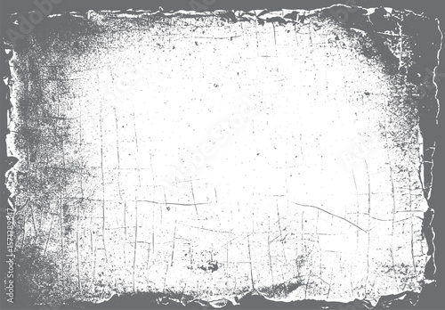 Vintage grunge frame texture background. Distressed border design for photo and print. Perfect for retro edges and poster overlay.