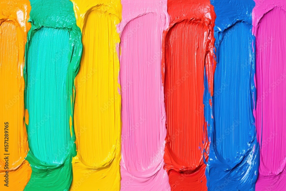 Fototapeta premium Torn canvas with splashes of bold paint strokes, artistic and layered, representing raw creative energy. , closes up