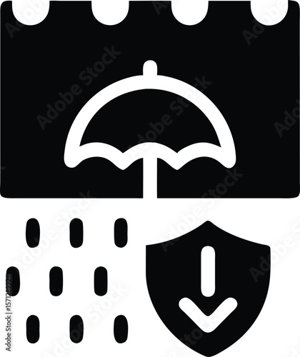 Weather forecast icon. protection concept