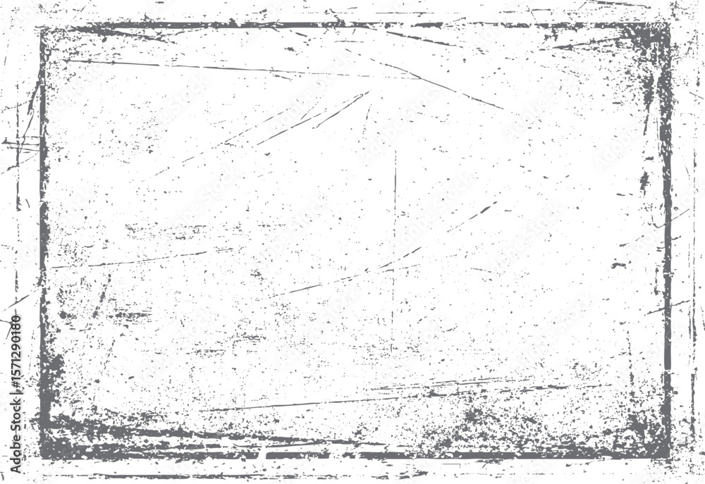 Light grunge frame texture with scratch marks. Subtle distressed edge background overlay. Perfect for faded and classic aesthetics.