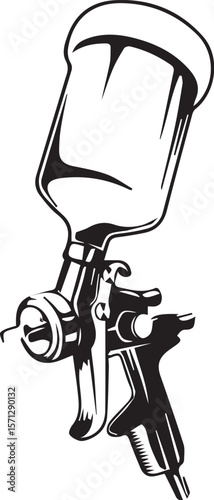 Print Paint Spray Gun Illustration