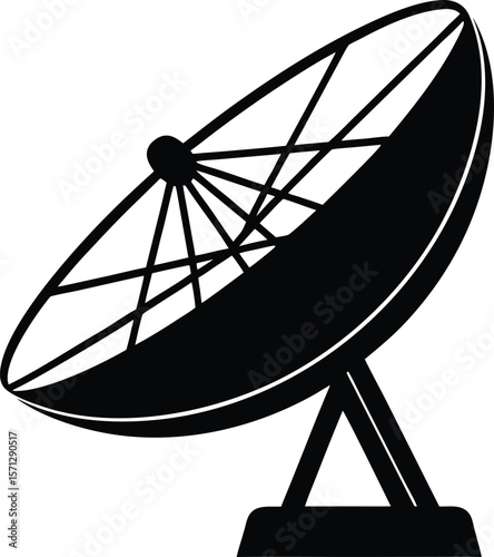 satellite dish on white background.eps