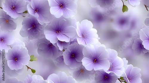 Elegant purple floral pattern with delicate blooms