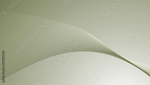 Green army gradient with halftone curve background for modern abstract digital and graphic design