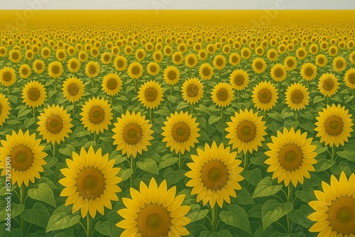 ひまわり畑のパターン｜Pattern of a Sunflower Field