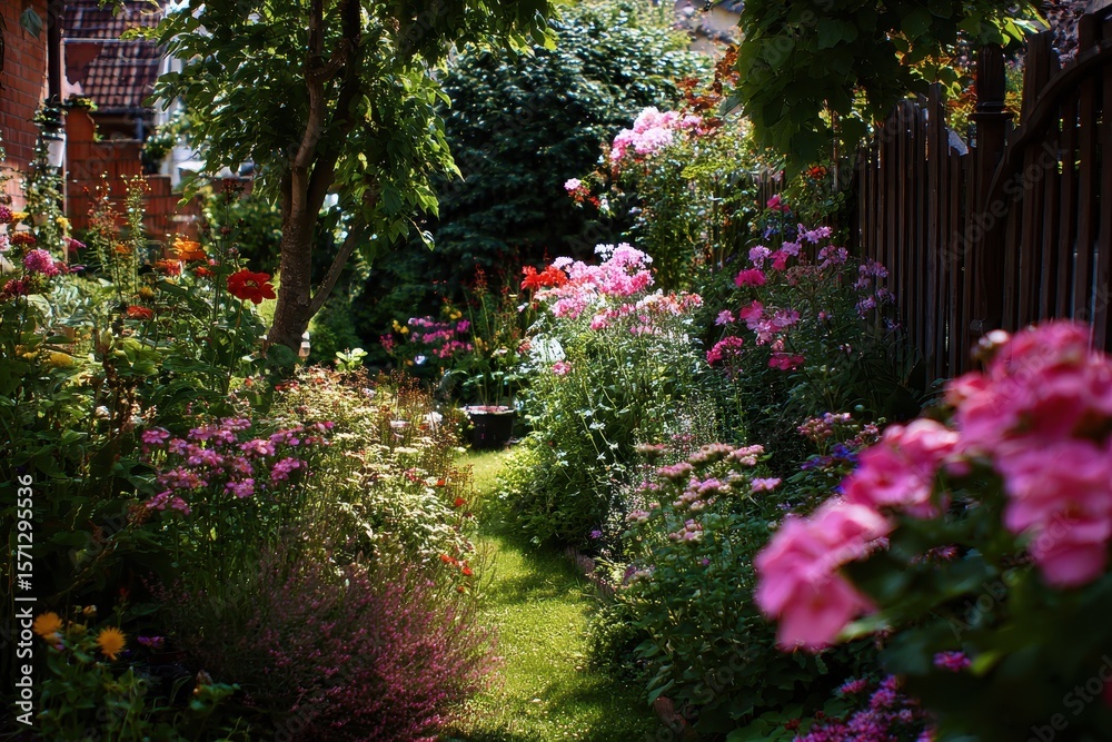 Naklejka premium the splendid vibrant summer at my house