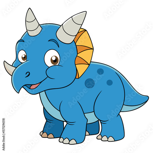 Triceratops, a plant-eating dinosaur from the Jurassic period