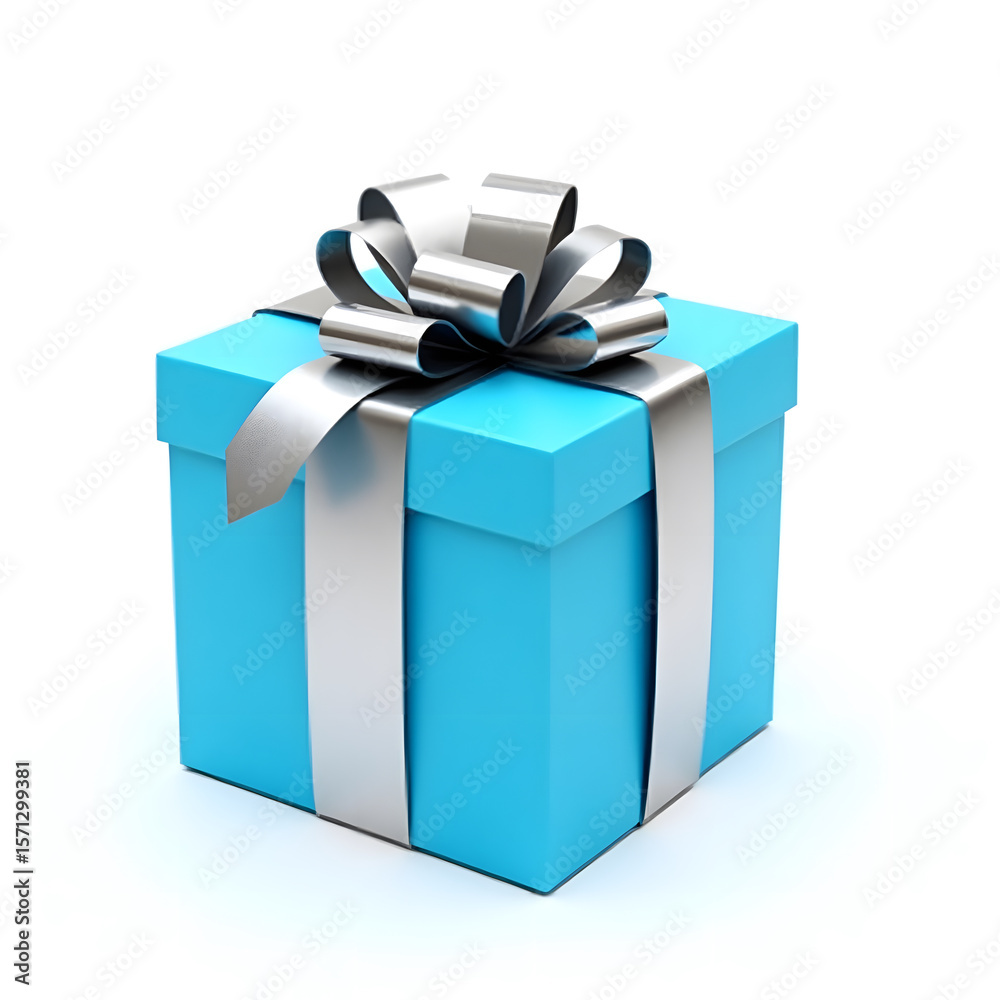Obraz premium Stylish Blue Gift Package Elevate Your Gifting Experienc