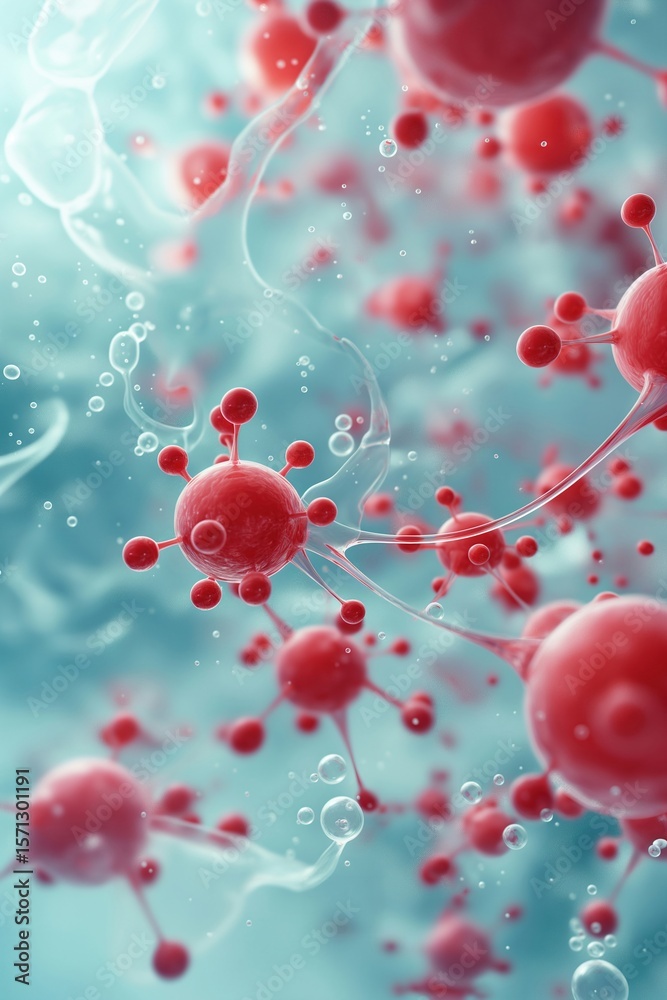 Microscopic view of red cells and clear membranes. Biological or medical background for science and health concepts. Microscopic view of red cells and clear membranes. Biological or medical background for science and health concepts.