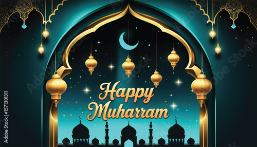 Eid mubarak islamic greeting card , poster,  banner design, vector illustration