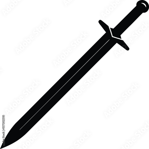 sword hilt on white background.eps