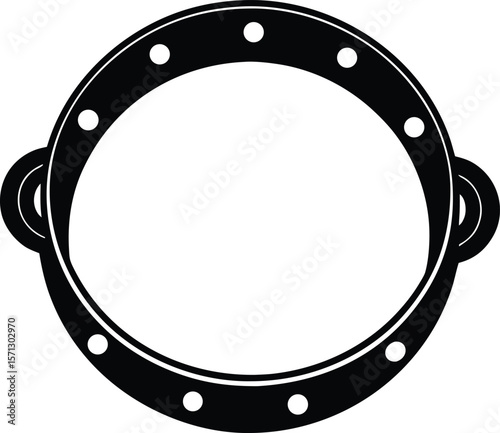 tambourine on white background.eps