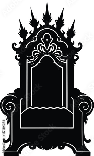 throne on white background.eps