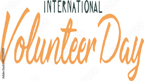 International Volunteer Day vector Illustration