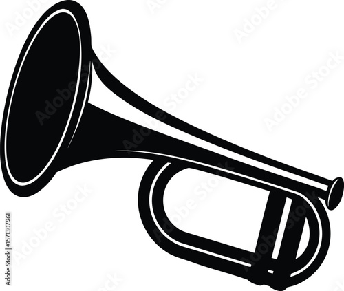 trumpet mute on white background.eps