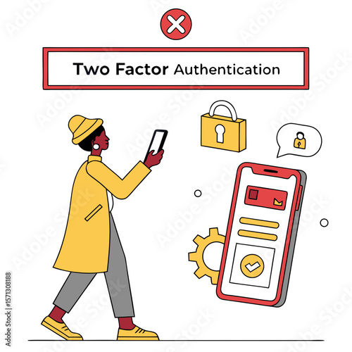 Person Using Two Factor Authentication on Smartphone