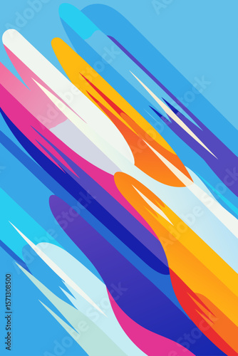 Dynamic Abstract Shapes colorful