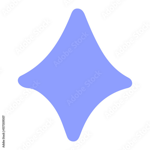 Abstract blue star shape