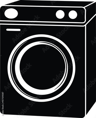 washing machine drum on white background.eps