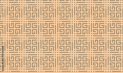 Seamless pattern in gold color in greek style.