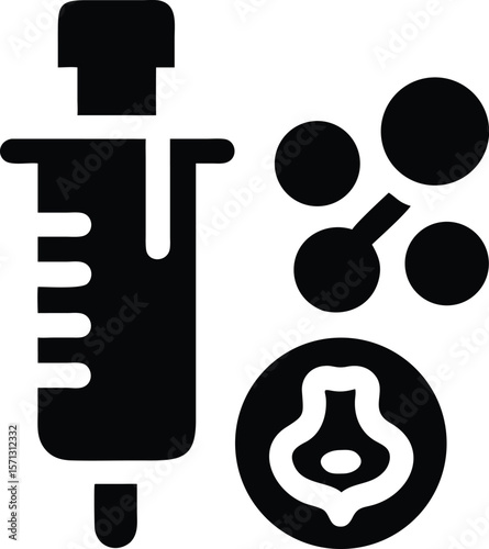 Medical symbols icon set in black and white