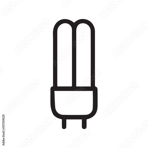 Fluorescent Lamp Vector Illustration