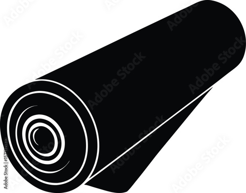 wrapping paper roll on white background.eps