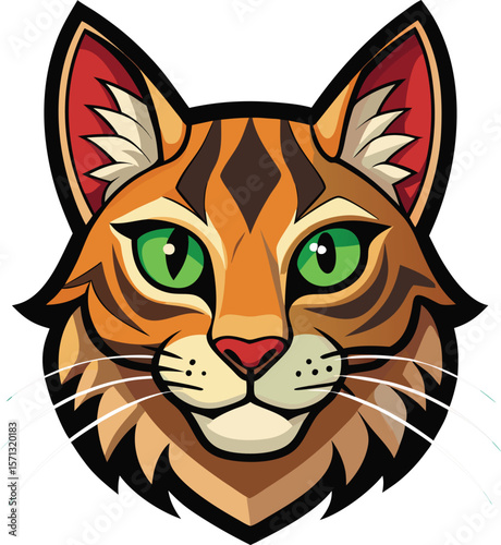 Cute cartoon tiger head vector illustration for a wild animal design