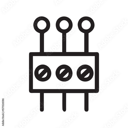 Vector Illustration of Electric Terminal Block