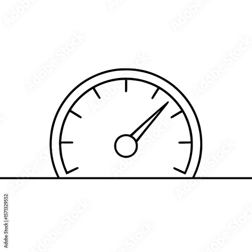 Minimalist Gauge Meter Icon Design
