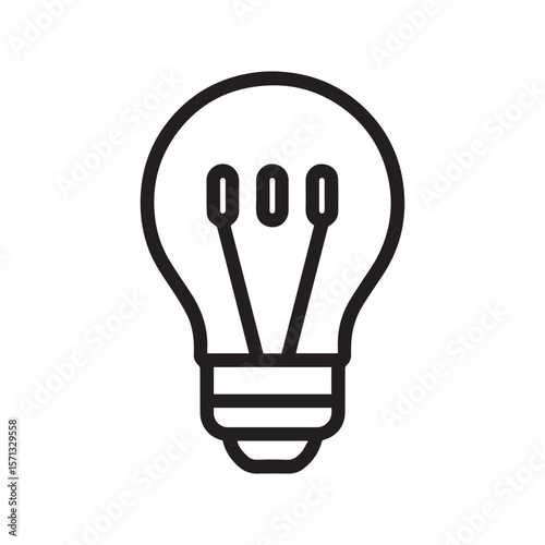 Minimal Line Art Light Bulb