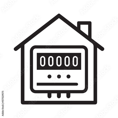 Residential Electric Power Meter Icon