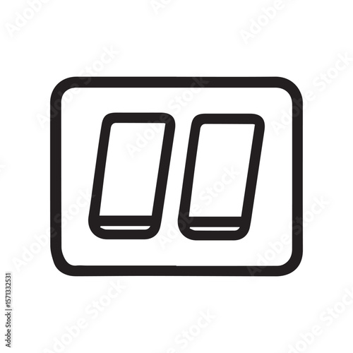 Vector Set of Electrical Switches in Minimal Style