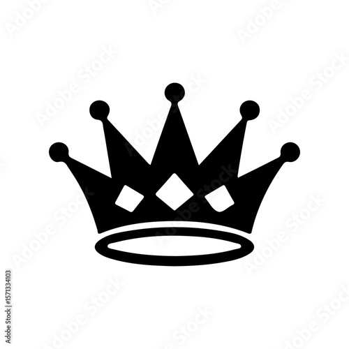Simple crowns silhouette design white background
