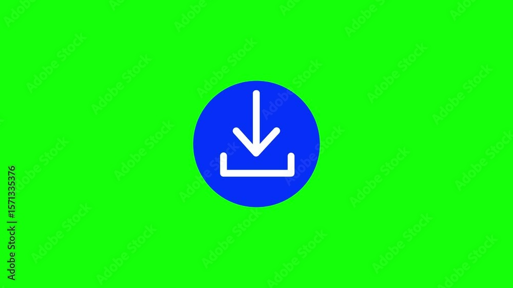 Animated download green line icon, Seamless loop HD video with alpha channel on transparent background. Animated download green line icon, Seamless loop HD video with alpha channel on transparent background.