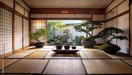 zen oasis living room tatami mats shoji screens and bonsai elegance