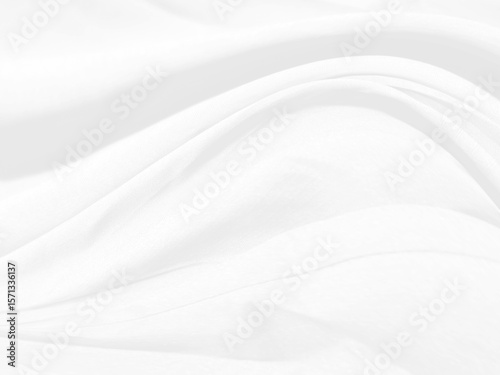 Clean fashion soft fabric textile woven beautiful abstract smooth curve shape decorative white and gray background