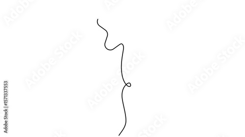 Animated balloon in star shape continuous line drawing. Gift linear symbol animation.