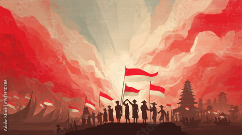 Indonesian independence day background