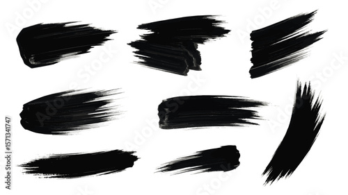 Black Brush Strokes Collection paint artistic