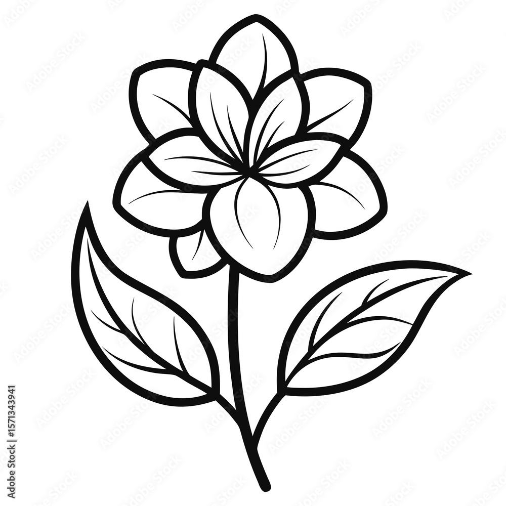 Obraz premium vector black and white flower