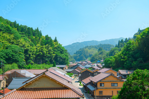 Fototapeta 島根県 石見銀山の町並み