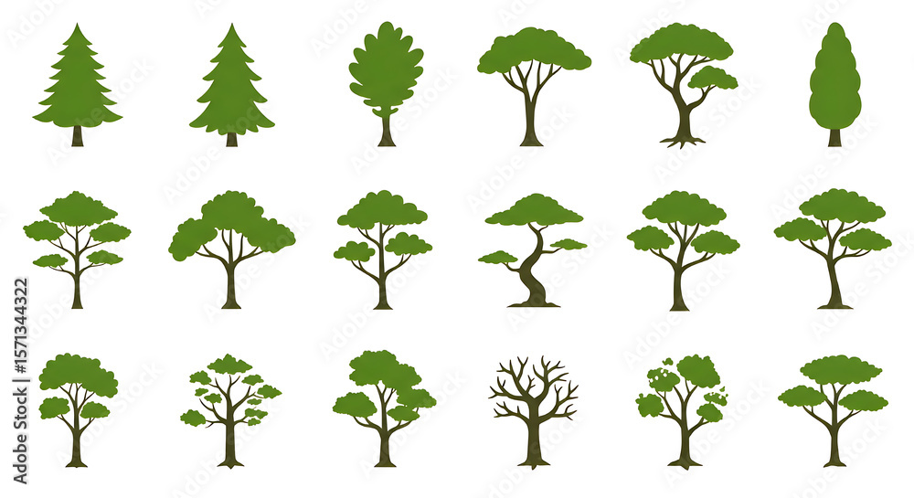 Fototapeta premium set of trees