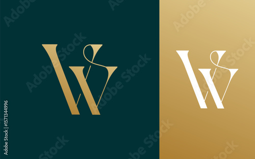 Initial letter VV logo design vector illustration for couple, wedding, and business